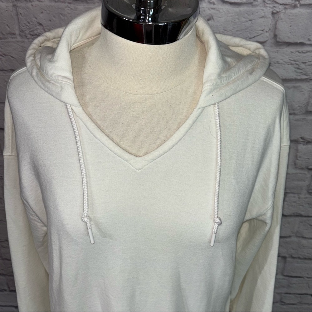 Athleta Sundown Alliance Hoodie M Magnolia White Soft Organic Cotton - Picture 6 of 11